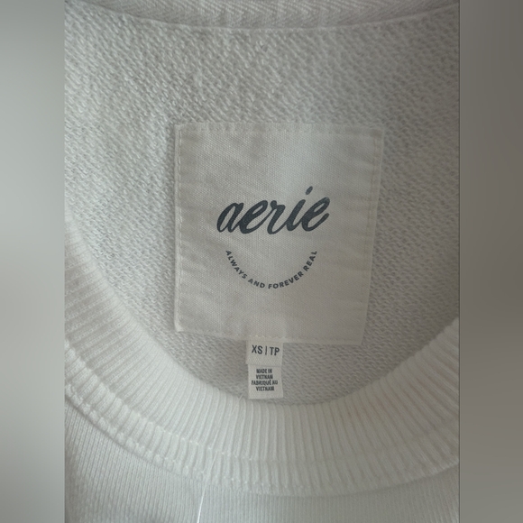 Aerie Keep It Light Crochet Crew Sweatshirt - Picture 3 of 3